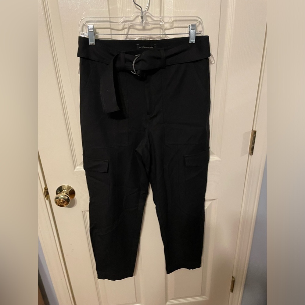 Banana Republic Stretch Cargo Black 6